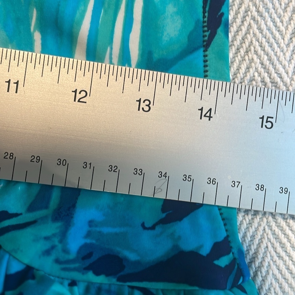 Blue Size 16 Women's Blue Patterned One Piece Swimsuit - Picture 11 of 11